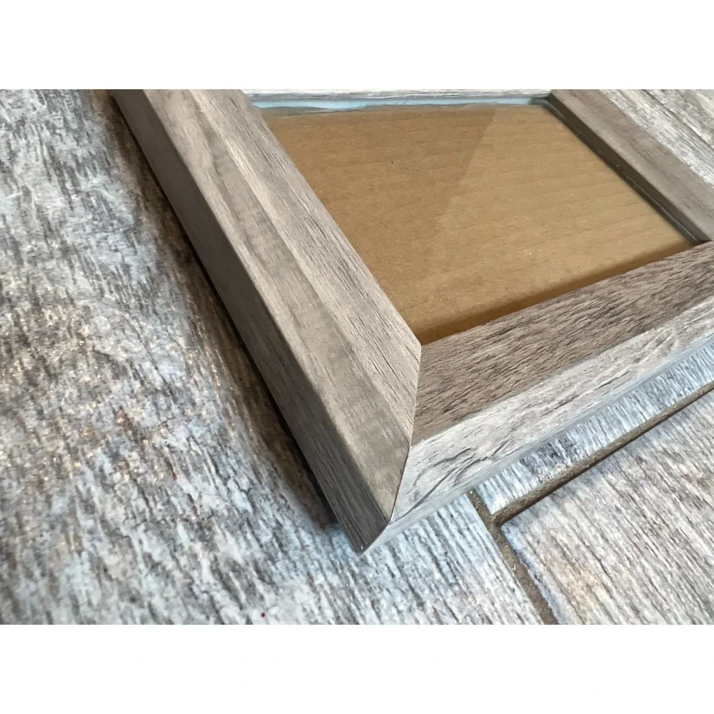 2 Sheffield Home Picture Frames Photo Holder Wood Weathered Farmhouse Cottage
